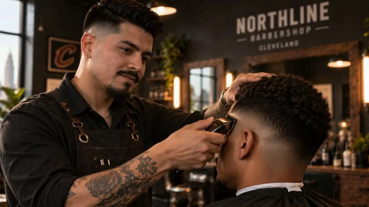 Mateo detailing a fade